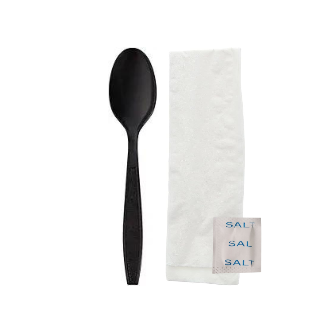 KIT NEGRO DE CUCHARA C/SAL - 100 UNIDADES