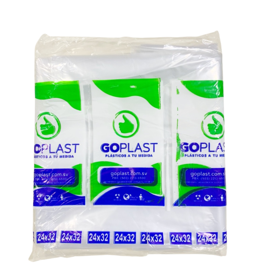 Paquete Bolsa 1/2 Jardín Transparente / Negra / Doble -  10 UNIDADES