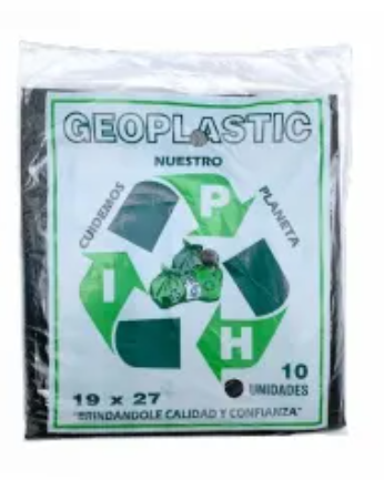 Bolsa 1/2 Jardín reciclada transparente - 10 UNIDADES