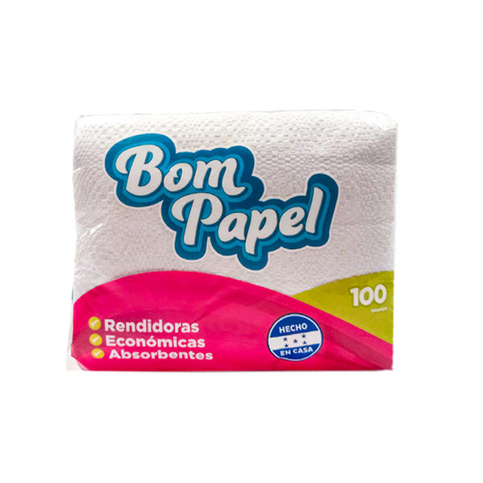 PAQUETE DE SERVILLETA BOM - 100 UNIDADES
