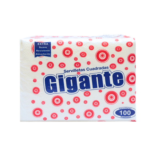 PAQUETE DE SERVILLETA GIGANTE CUADRADA - 100 UNIDADES