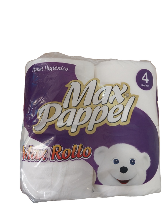 PAQUETE MAX PAPEL 4 ROLLOS