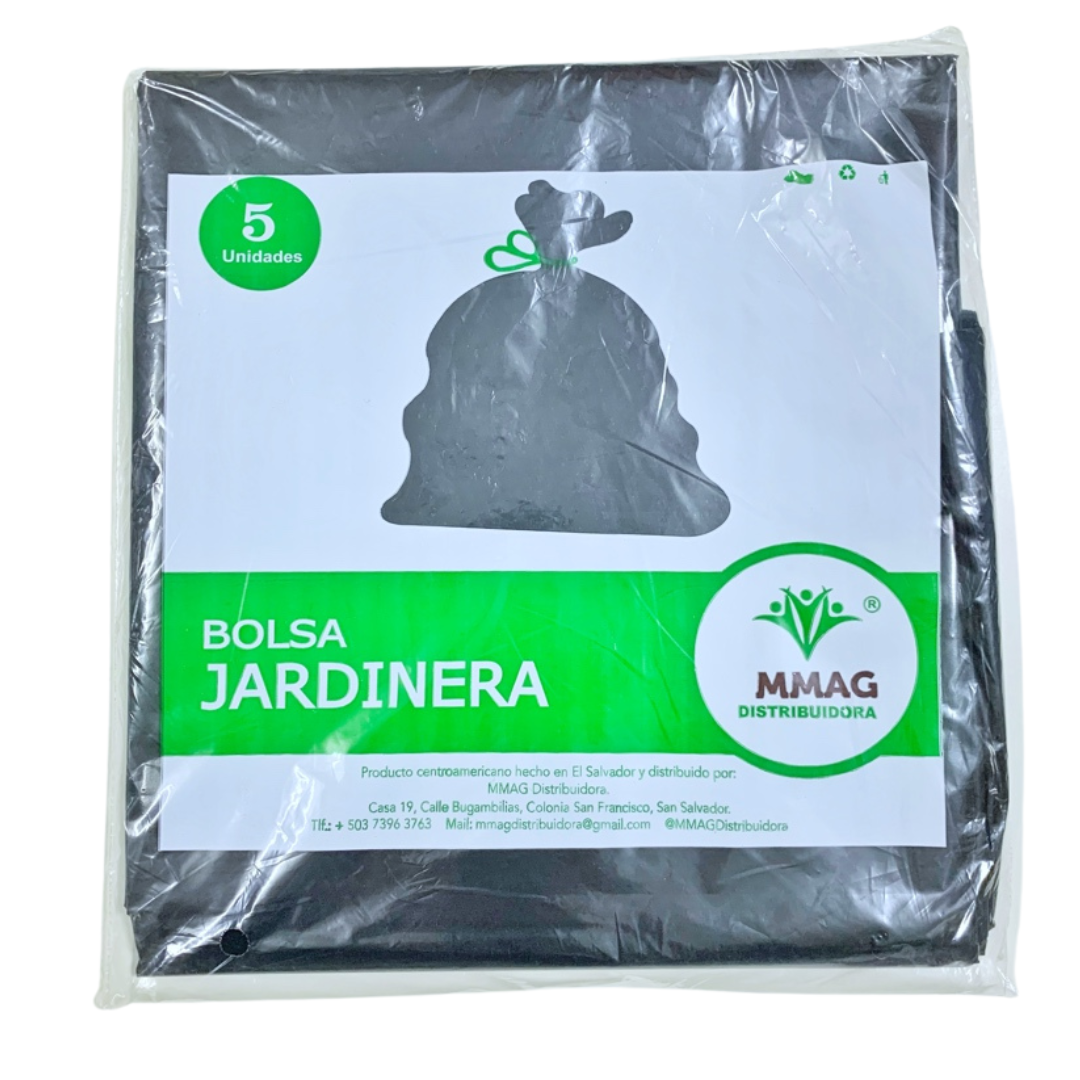 Bolsa Jardinera 34x52 Negra / Doble - 5 UNIDADES