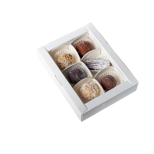 CAJA CHOCOLATE GRANDE CON VENTANA - 25 UNIDADES