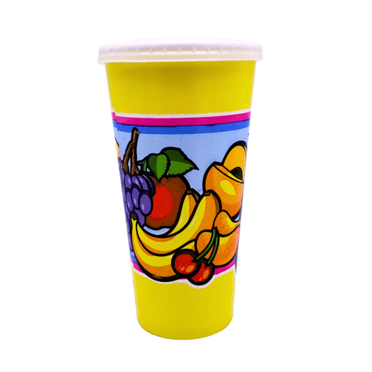 VASO FRUTADO 21 ONZ CON TAPA - 25 UNIDADES