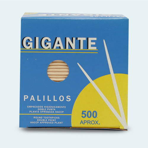 CAJA DE PALILLOS SIN FORRO - 500U