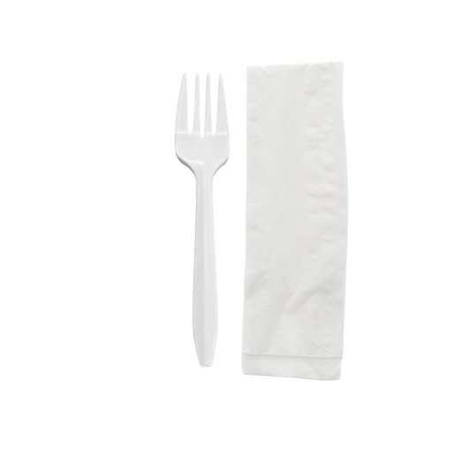 KIT DE TENEDOR BLANCO S/SAL - 100 UNIDADES