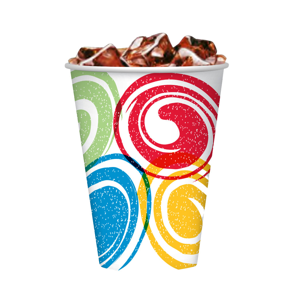 VASO DISEÑO GENÉRICO 12 OZ CON TAPA - 25 UNIDADES