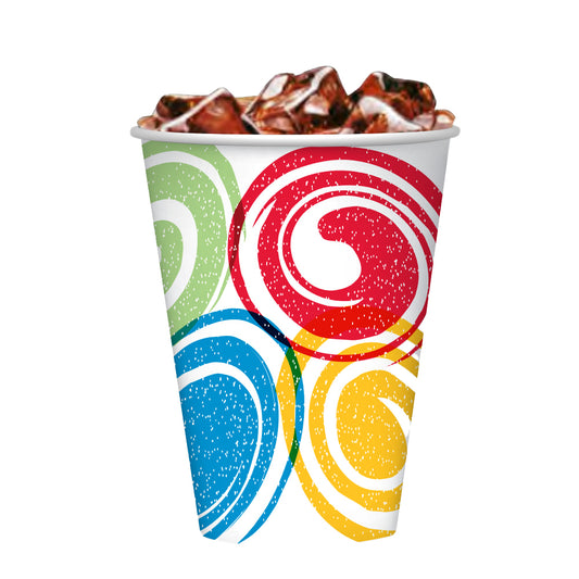 VASO DISEÑO GENÉRICO 12 OZ CON TAPA - 25 UNIDADES
