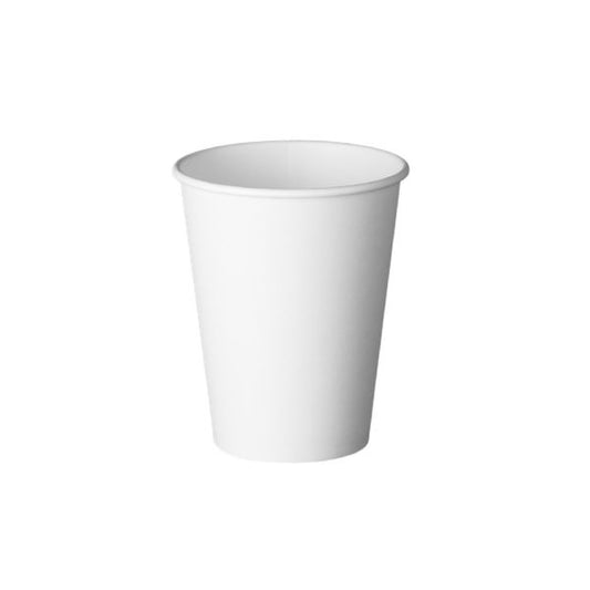 VASO 8 ONZ BLANCO SIN DISEÑO - 25 UNIDADES